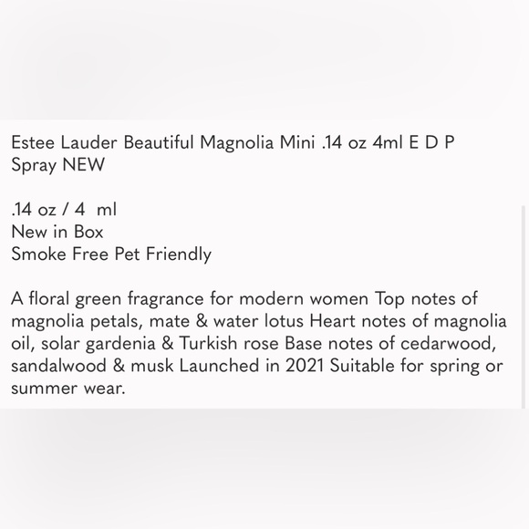 Beautiful Magnolia by Estée Lauder mini - Picture 3 of 3